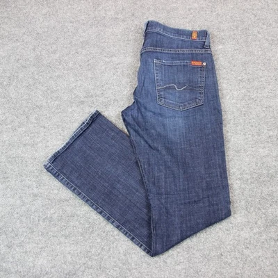 7 For All Mankind Jeans Men's 32X32 Blue Denim Brett Bootcut - Image 1 of 4