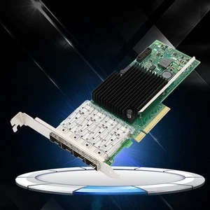 Pci E X8 10G 10 Gigabit 4 Port Fiber Network Card Adapter X710 Da4 For Int AM - Afbeelding 1 van 10