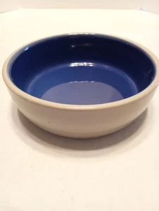 Tazón/plato de comida/agua de gres pesado SPOT Ethical de 5 pulgadas para gatos o reptiles, bronceado/azul - Imagen 1 de 9