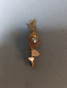 Vintage Gold Tone Floral Brooch CJC J-13 (19) - Picture 1 of 3