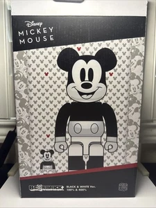 Medicom BE@RBRICK Disney Mickey Mouse B&W 2020 Ver. 100% 400% Bearbrick Set - Bild 1 von 5