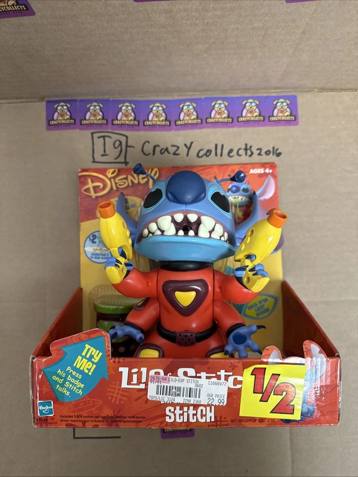 Figura parlante Disney Lilo & Stitch Experiment 626 con Slop Hasbro 2002 Foto 1 de 2