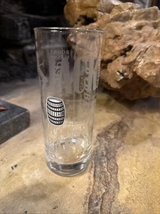 Jack Daniels Commemorative Silver Rimmed 6" Tall Whisky, Whiskey Glass, EC - Picture 1 of 8