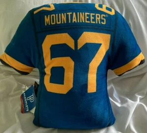 14" WEST VIRGINIA MOUNTAINEERS - FOOTBALL JERSEY - PLUSH PILLOW * NEW - Imagen 1 de 3