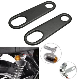 2Pcs Motorcycle Turn Signal Light Lamp Bracket Relocation Rear Holder For Harley - Picture 1 of 12