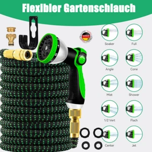 15-m Flexibler Gartenschlauch dehnbarer Wasserschlauch Flexischlauch flexibel - Bild 1 von 17