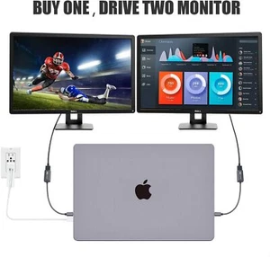 2 USB-C auf HDMI Adapter 4K, USB 3.1 Typ C Stecker Thunderbolt 3 MacBook ChromeBook - Bild 1 von 5