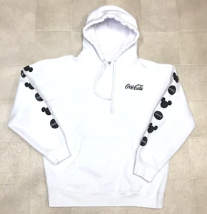 WALT DISNEY WORLD RESORT Mickey Mouse COCA-COLA COCA BLANCA SUDADERA CON CAPUCHA SUDADERA MEDIANA - Imagen 1 de 6