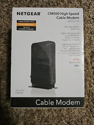 NEW! NETGEAR CM500 (CM500-100NAS) 680 Mbps - Black. SEALED! FAST FREE SHIPPING! - Image 1 of 4