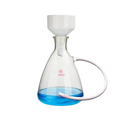 5000ml Vacuum Suction Filter Kit 200mm Porcelain Buchner Funnel 5L Lab Apparatus - Image 1 of 3