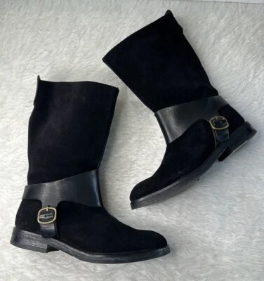 Pedro Garcia Botas Negro Arnés Plano Hebilla Montar Oren Botines 39.5 Foto 1 de 4