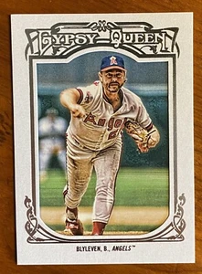 2013 Tops Gypsy Queen White Framed BERT BLEVEN #30 HOF Angels - Picture 1 of 2