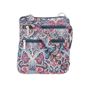 Travelon Women's Anti-Theft Double-Zip Crossbody Bag - Summer Paisley - Picture 1 of 5