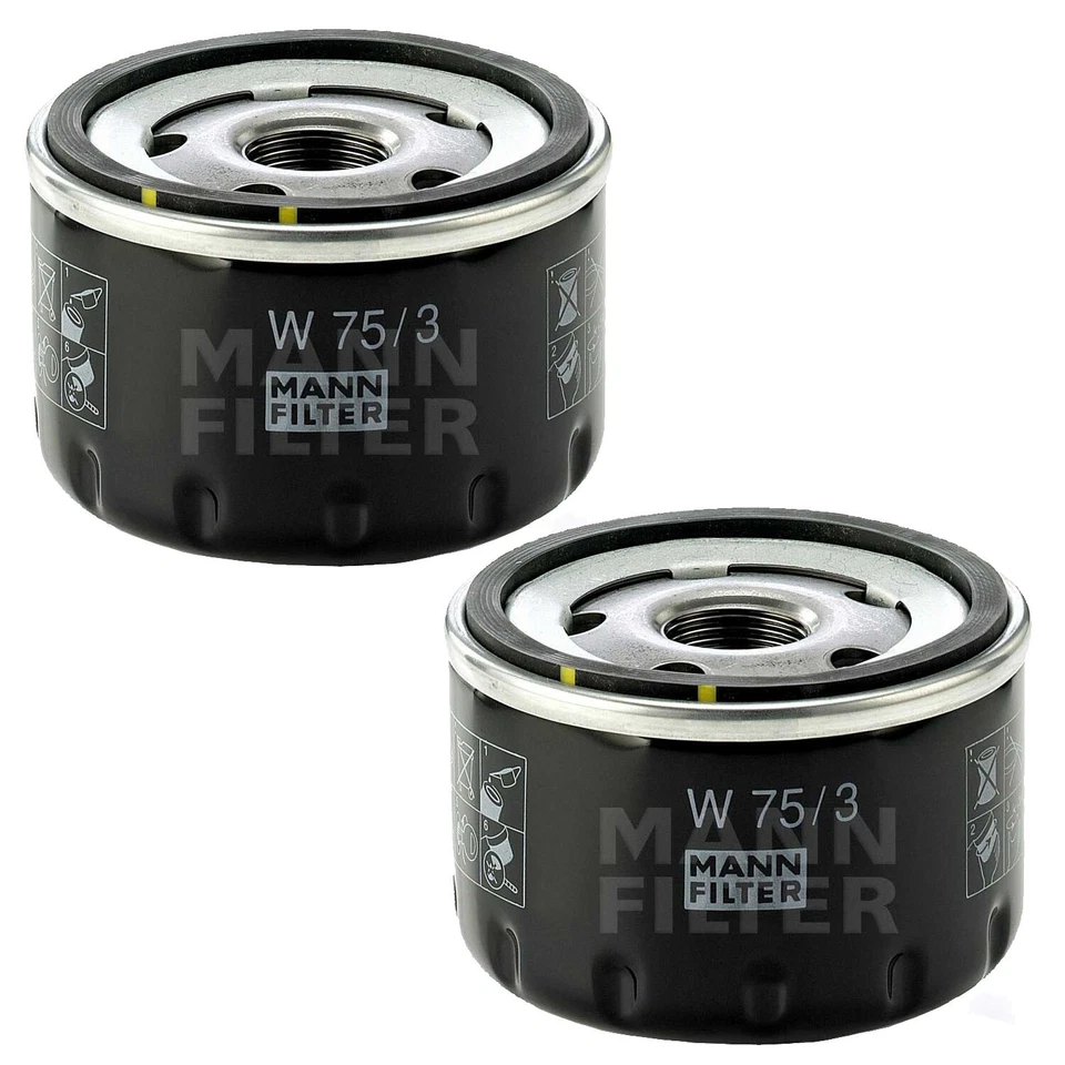 Juego de 2 filtros de aceite de motor OEM Mann con 75/3 para Ford GM Nissan Mazda Suzuki Foto 1 de 1