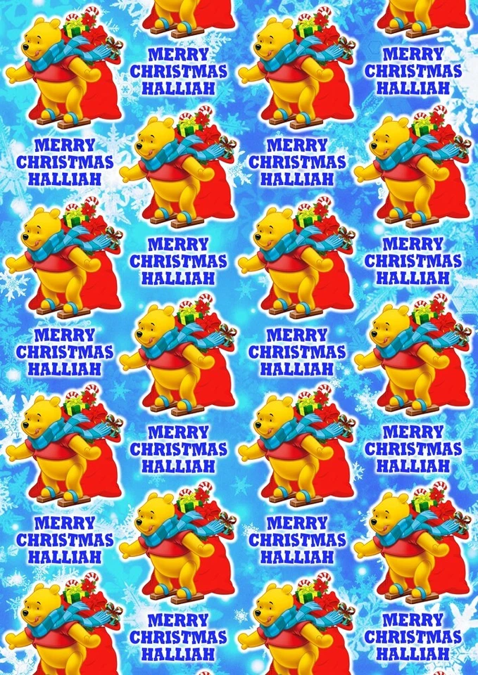 WINNIE THE POOH Personalised Christmas Gift Wrap - Disney Eeyore Wrapping Paper - Image 1 of 1