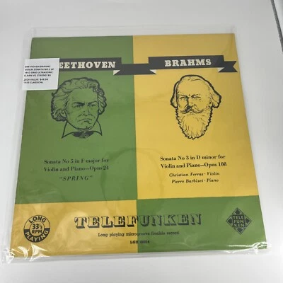 Beethoven Brahms Violin Sonata No.5 Lp 1953 ORIG Ultrasonic Clean VG STRONG/EX - Image 1 of 4