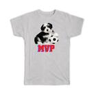 Gift T-Shirt : Lhasa MVP Soccer Ball Dog Puppy Pet Football Player Animal Cute