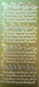 Stickerbogen Einladung zur Hochzeit gold Schriftzug 16mal günstig NEU - Bild 1 von 1