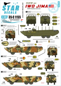 Star Decals 1/35 DUKW auf Iwo Jima Aufkleber 35C1155x - Bild 1 von 2