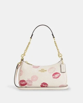 Bolso de hombro Coach Teri con estampado de labios CZ939 NUEVO CON ETIQUETAS Foto 1 de 4