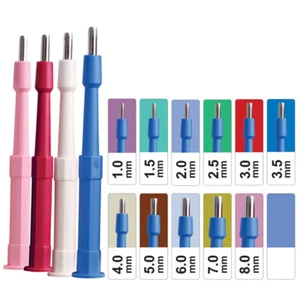 DISPOSABLE SKIN BIOPSY PUNCH STERILE DERMA 1mm 2mm 3mm 4mm 5mm 20 pc - Picture 1 of 4