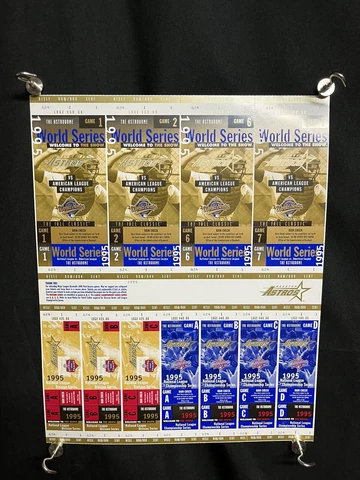 1995 Houston Astros Phantom World Series NLDS NLCS Ticket Panel Set Not Played Cover