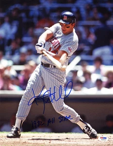 Foto firmada de Kent Hrbek 11x14 + 1982 All Star Twins ITP PSA/ADN AUTOGRAFIADA - Imagen 1 de 1