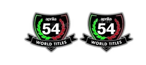 Pegatinas APRILIA RACING MOTO 54 TÍTULOS MUNDIALES SUPERBIKE SBK x2 - Imagen 1 de 1