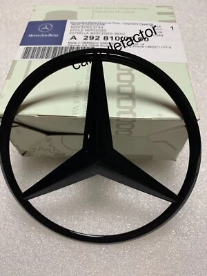 MERCEDES-BENZ Bota trasera negra brillante insignia estrella para Mercedes Clase C C63 C43 W205 cupé 2016-21
