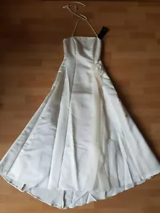 NEU Brautkleid creme empire Gr. 34 32 A-Linie zarter neckholder trägerlos - Bild 1 von 5