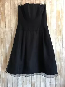Ralph Lauren Black Label Dress Corset Fit Flare Silk Bridesmaid Navy Blue 6 8 10 - Picture 1 of 10