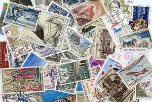 LOT 50 TIMBRES FRANCE OBL DIFFERENTS GRANDS FORMATS - Picture 1 of 1