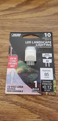 Bombilla LED G4 Base 1W 12 Voltios Paisaje Camino 85 Lúmenes FEIT Eléctrica LVG4 LED Foto 1 de 2