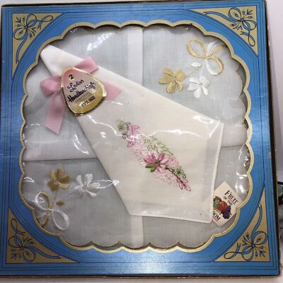 Pañuelos de encaje Fruit of the Loom de colección raros para damas nuevos en caja. Fecha 1978 Foto 1 de 4