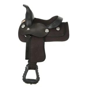Silla de montar occidental caballo miniatura de 8 pulgadas - cuero y sintético - 5 colores - Imagen 1 de 10