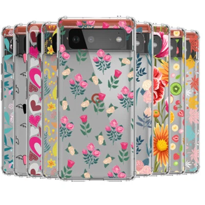 Silicone Flora Phone Case for Google Pixel 6A 7A 6 7 8 9 Pro Phone Cover Skin - Image 1 of 4