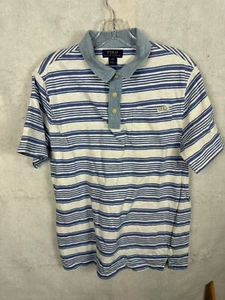 Polo Ralph Lauren polo shirt USRL club Blue White striped youth XL 18-20 S/S Top - Picture 1 of 7