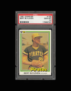 1981 Donruss Bert Blyleven #135 - Pittsburgh Pirates - PSA 10 Gem Mint (POP 45)
