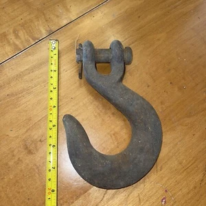 Vintage Antik Haken Gabelkopf Kette Haken Rostig Western Dekor 8" - Bild 1 von 5