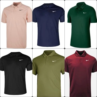 Mens Nike Polo Shirt Golf Sports Breathable Short Sleeve Tennis Tops M-3XL - Image 1 of 4