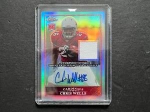 2009 Topps Chrome NFL Rookie Patch Auto RPA - Chris Beanie Wells RC /25 - Picture 1 of 2