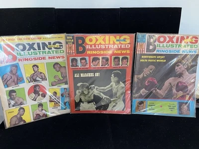 1967 Boxing Illustrated Ringside News Lot of 3 Magazines  April (Ali), July, Aug - Image 1 of 4