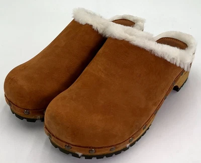 Sanita Hese Women's Size 7.5-8 US 39 EU Chestnut Suede Clogs - Image 1 of 4