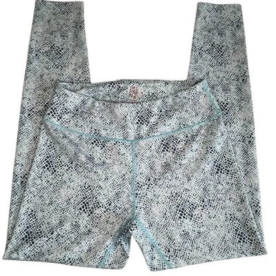 J.McLaughlin Leggings Size Medium Pull On Blue Snake Skin Workout Yoga Gym - Image 1 of 4