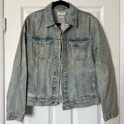 Chaqueta de mezclilla Topman Distressed - Talla M - Nueva con etiquetas Foto 1 de 4