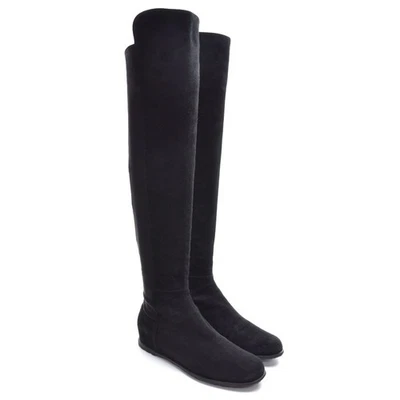 Mujeres Stuart Weitzman 5050 Botas Ocultas Cuña Sobre la Rodilla 9.5 M Negras Zapatos Foto 1 de 4