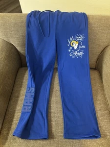 Pro Standard Los Angeles Rams Blue Fleece Pants Women’s Medium - Picture 1 of 3