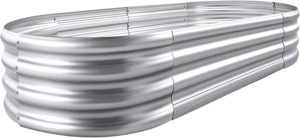 Galvanized Raised Garden Bed Kit, Galvanized Planter Garden Boxes Outdoor, Oval  - Image 1 of 4