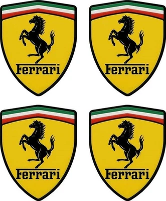 Ferrari Aufkleber 4 X Sticker Logo Tuning Wasser Dicht Wärme Schutz Wetterfest - Bild 1 von 4