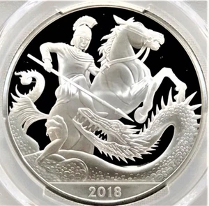 Herzogin Kates ältester Sohn 2018 Vereinigtes Königreich britische Silbermünze 5 Pfund PR68 - Bild 1 von 10